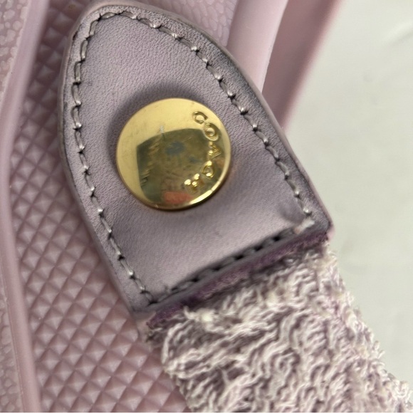 Coach Lola Clog Water Resistant Rubber Terrycloth Lined Shoes Purple Womens 10 - Picture 11 of 13